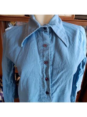 True Vintage Medium Blouse 1970's JCPenney Fashions Flannel Boho Pullover